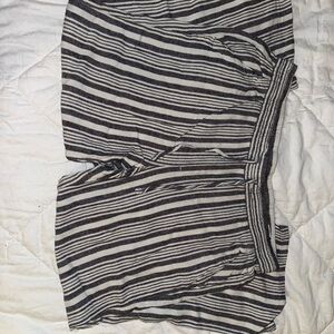 Striped Black and White Shorts